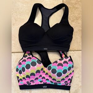 VSX Black and Colorful Patterned Sports Bras